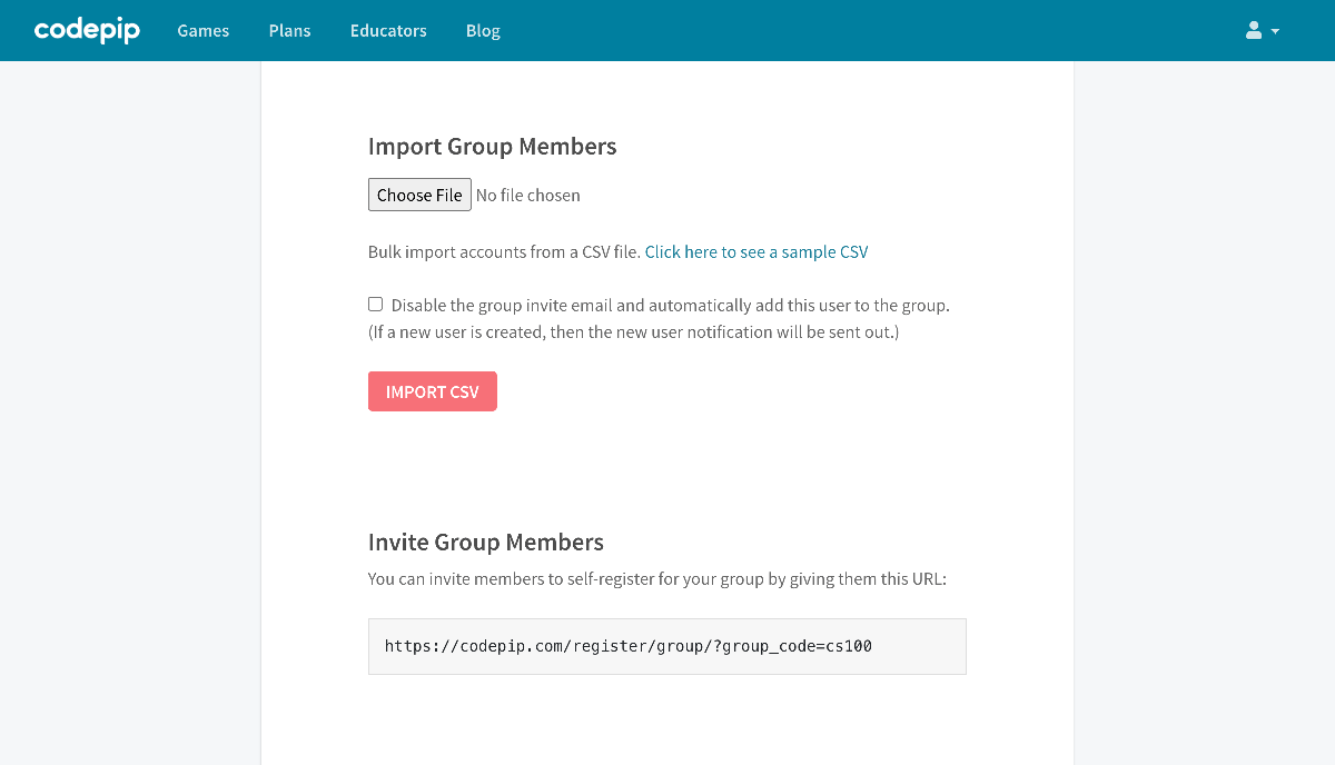 Group Manage Import and Invite Members